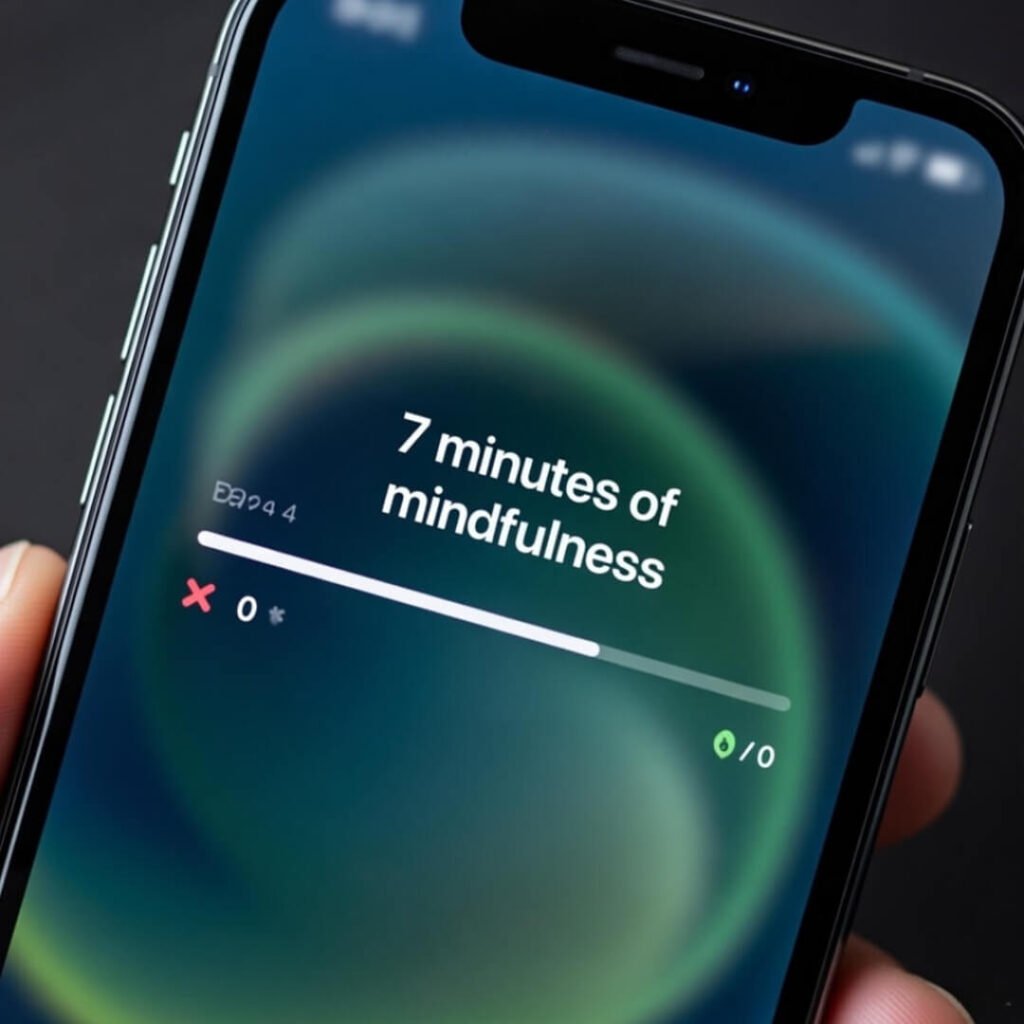 Broken mindfulness streak on phone lock screen